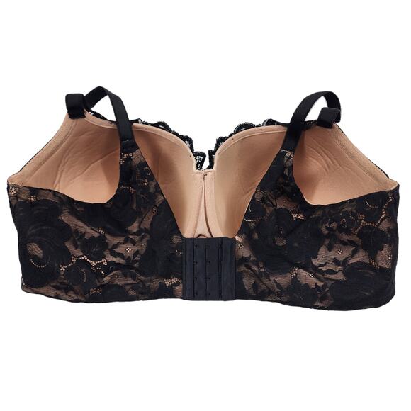 Torrid Full Coverage Balconette Lightly Lined Floral Lace 360 Bra Size 46DDD - Picture 5 of 6
